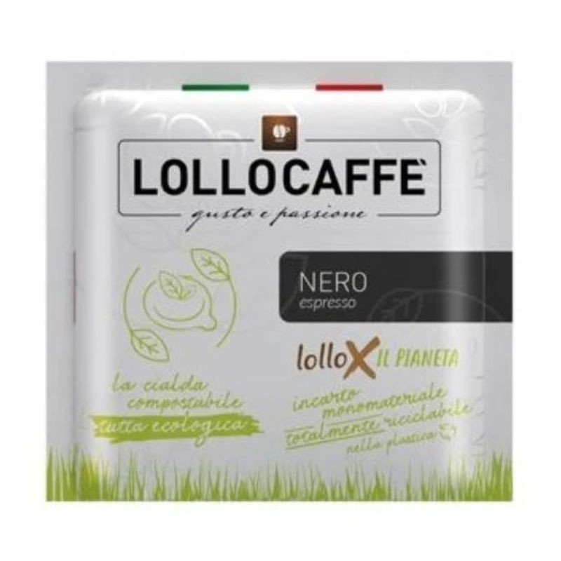 100 Saszetek Kawy Lollo Nero z Filtrem Papierowym 44mm.