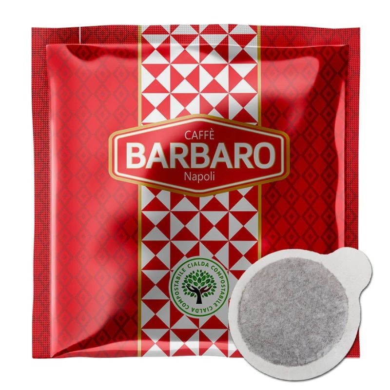 100 Cialde Caffè Barbaro Miscela Rossa Ese 44 filtrocarta