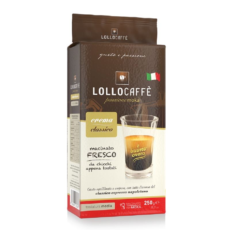 Lollo Caffè Miscela Classico 250 gr macinato fresco