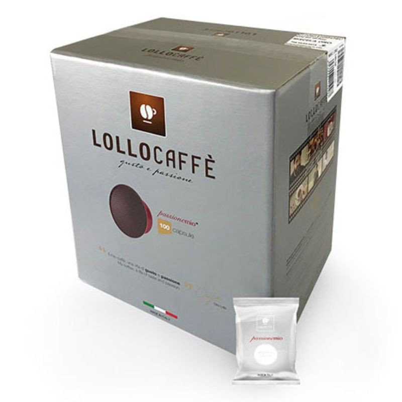 100 Capsule Miscela Argento Lollo Caffè compatibili A Modo Mio