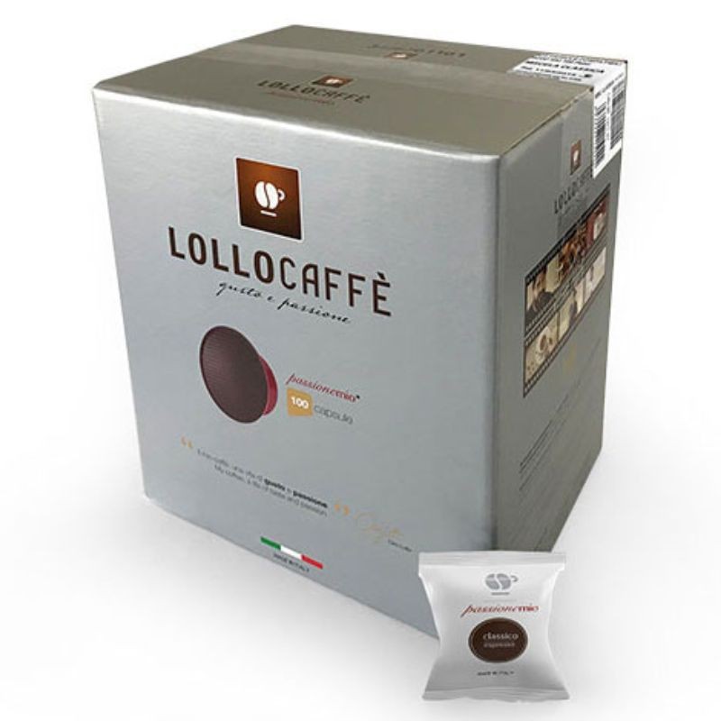 100 Capsule Miscela Classico Lollo Caffè compatibili A Modo Mio