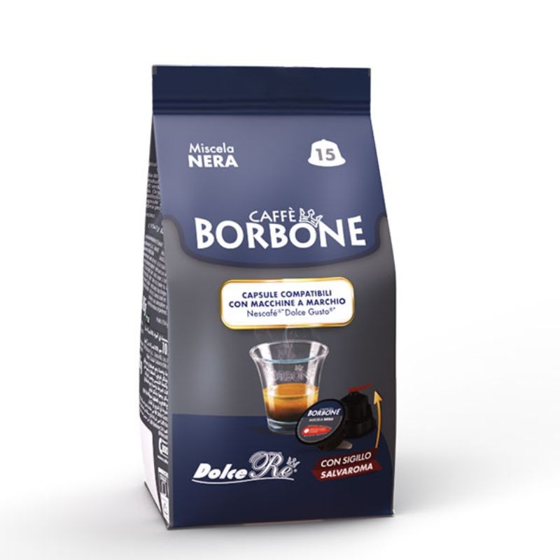 90 Kapsułek Kawy Borbone Nera Kompatybilnych z Dolce Gusto.