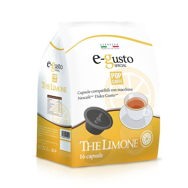 16 Capsule Tè Limone Pop Caffè Compatibili Dolce Gusto