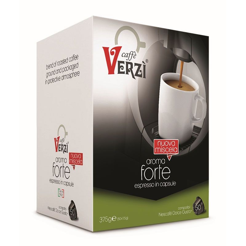 50 Capsule Aroma Forte Verzì Compatibili Dolce Gusto