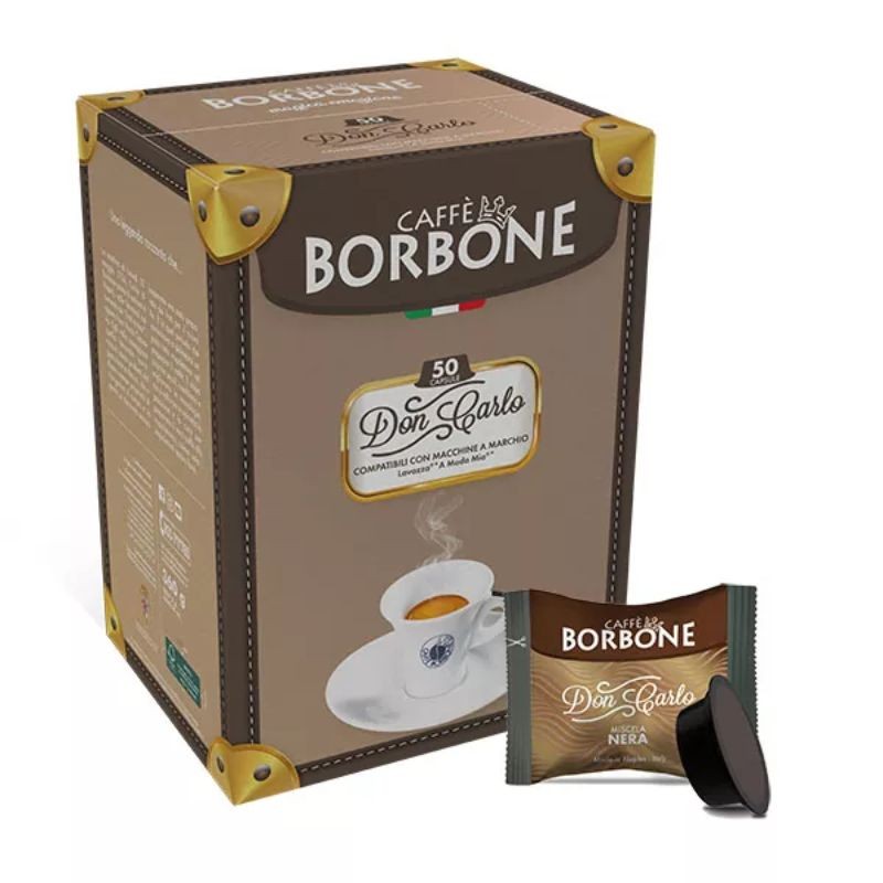 50 Kapsułek Kawy Borbone Nera Kompatybilnych z A Modo Mio.