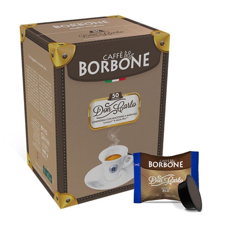 50 Capsule Miscela Blu Borbone Caffè compatibili A Modo Mio