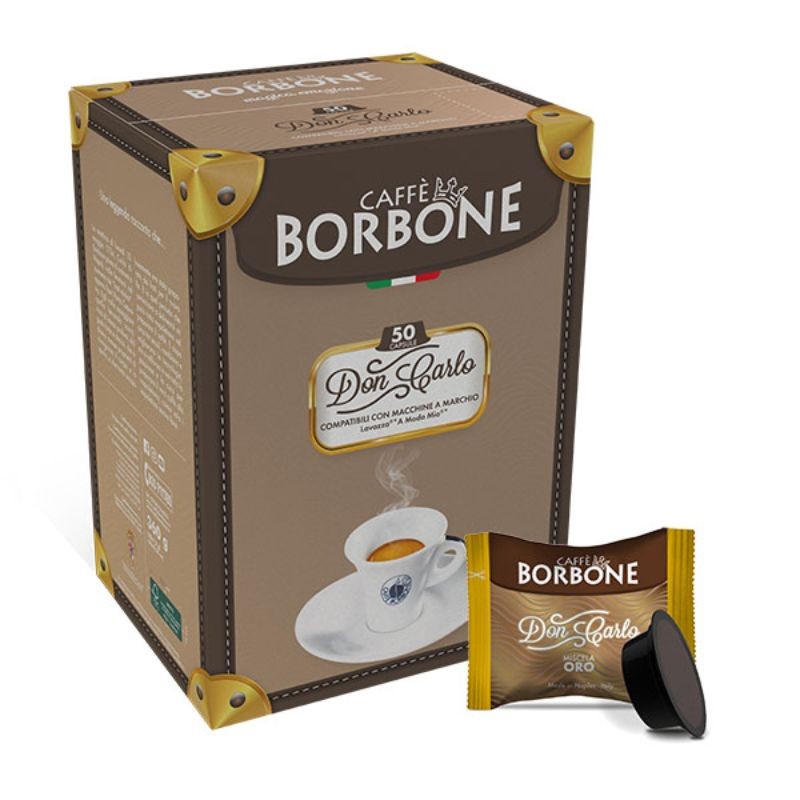 50 Capsule Miscela Oro Borbone Caffè compatibili A Modo Mio