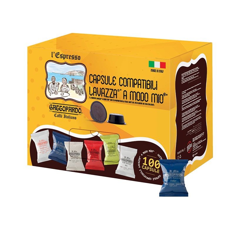 100 Capsule Gusto Dakar Toda caffè compatibili A Modo Mio