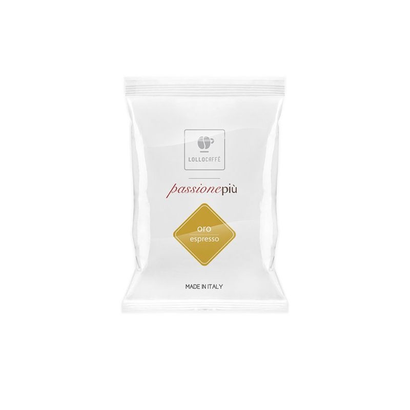 100 Capsule Miscela Oro Lollo Caffè compatibili Kimbo Illy Uno System