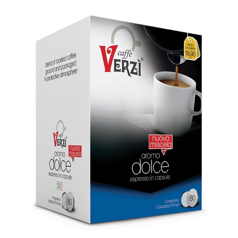 80 Capsule Aroma Dolce Verzì Compatibili Lavazza Firma