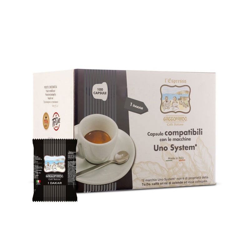 100 Capsule Miscela Dakar ToDa Caffè compatibili Uno System