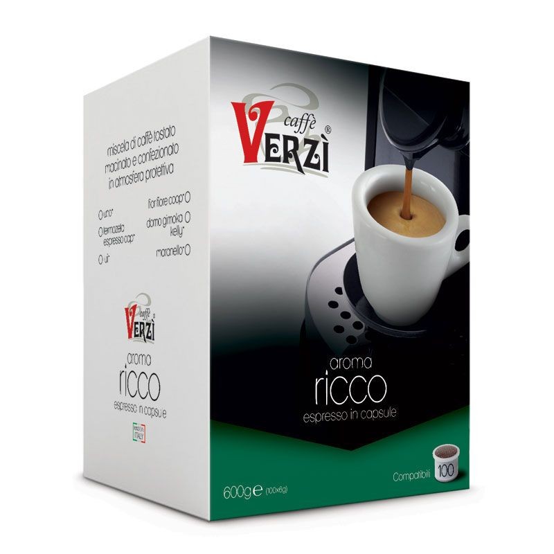 100 capsule Aroma Ricco Verzì compatibili Uno System
