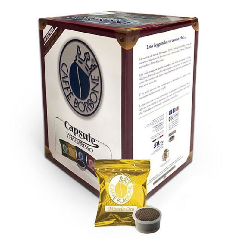 50 Capsule Miscela Oro Borbone Caffè compatibili Espresso Point