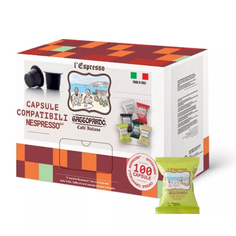 100 Capsule Insonnia Caffè Toda Gattopardo compatibili Nespresso
