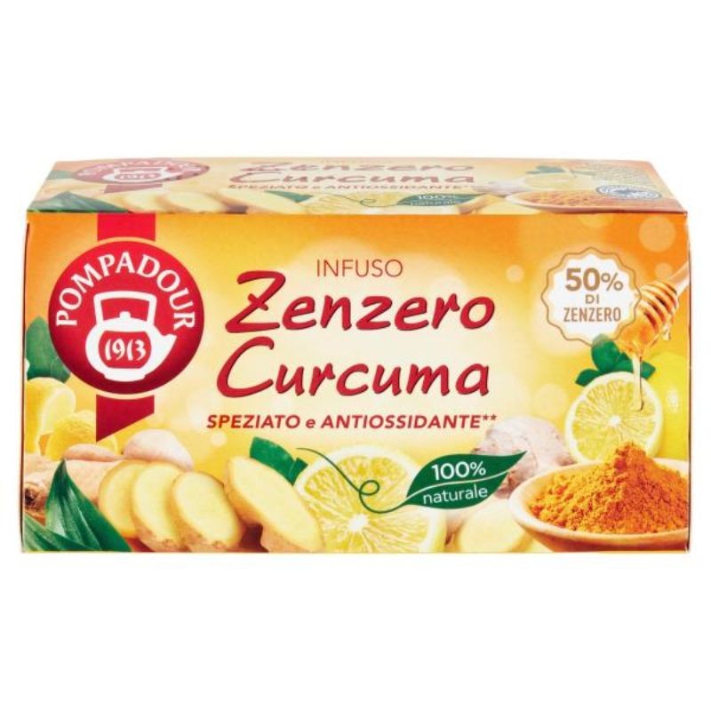 Pompadour Infuso Zenzero Curcuma Bustine 20X1,8 gr