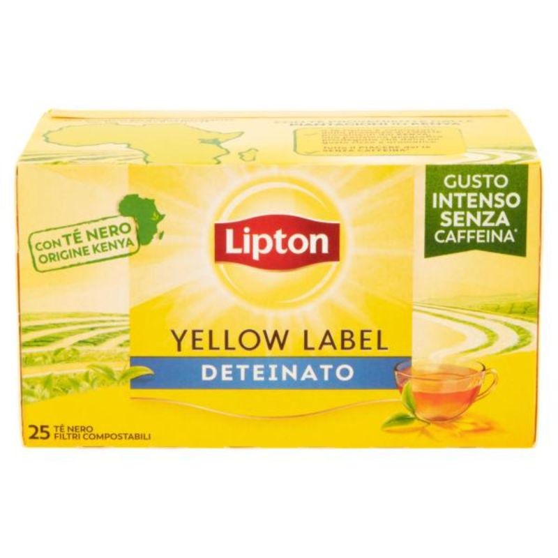 Lipton Yellow Label Deteinato 25 Filtri