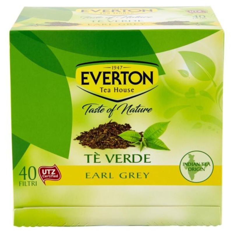 40 Saszetek Zielonej Herbaty Everton Taste of Nature Earl Grey.