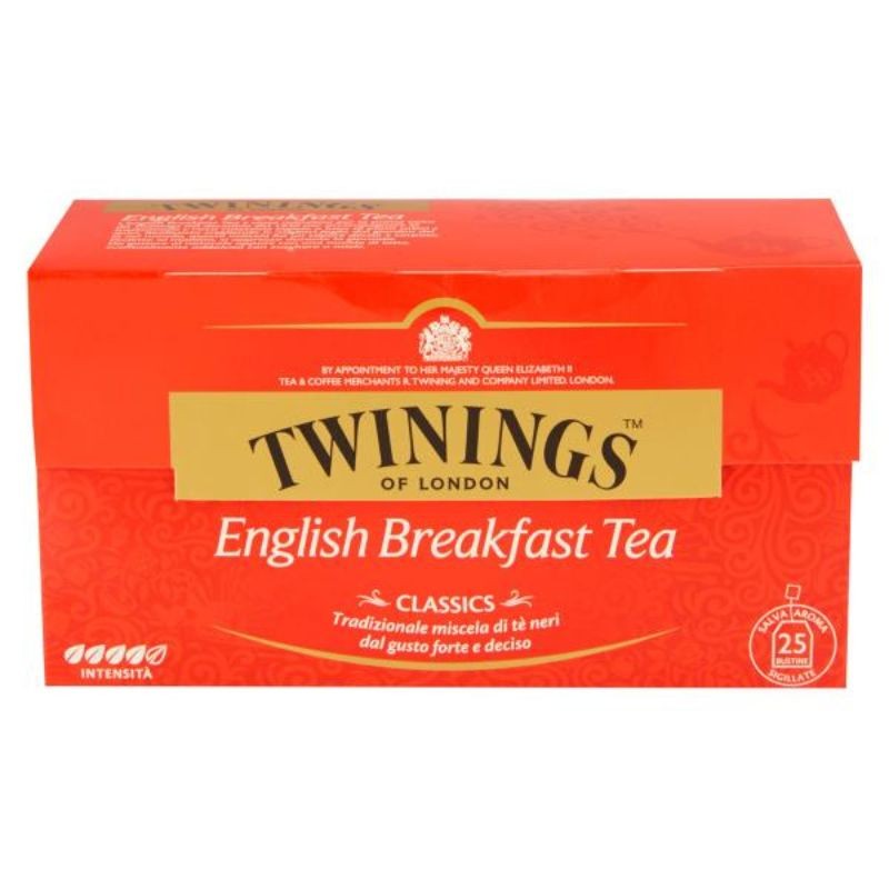 25 Saszetek Czarnej Herbaty Twinings English Breakfast.