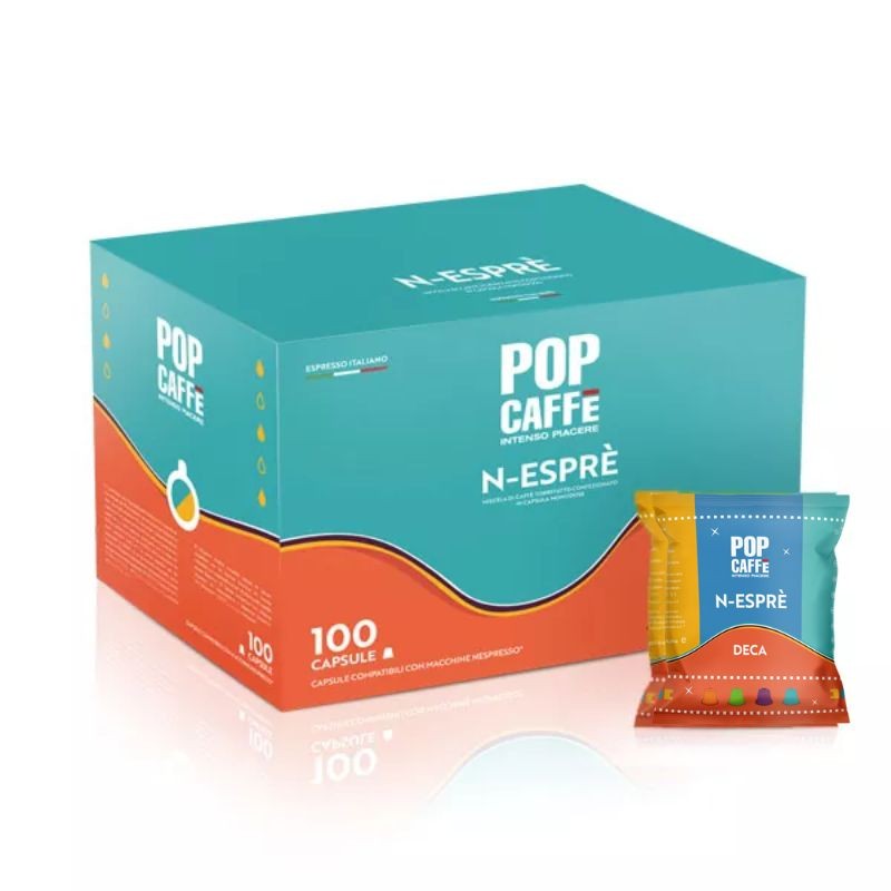 100 Capsule Decaffeinato Pop Caffè Compatibili Nespresso