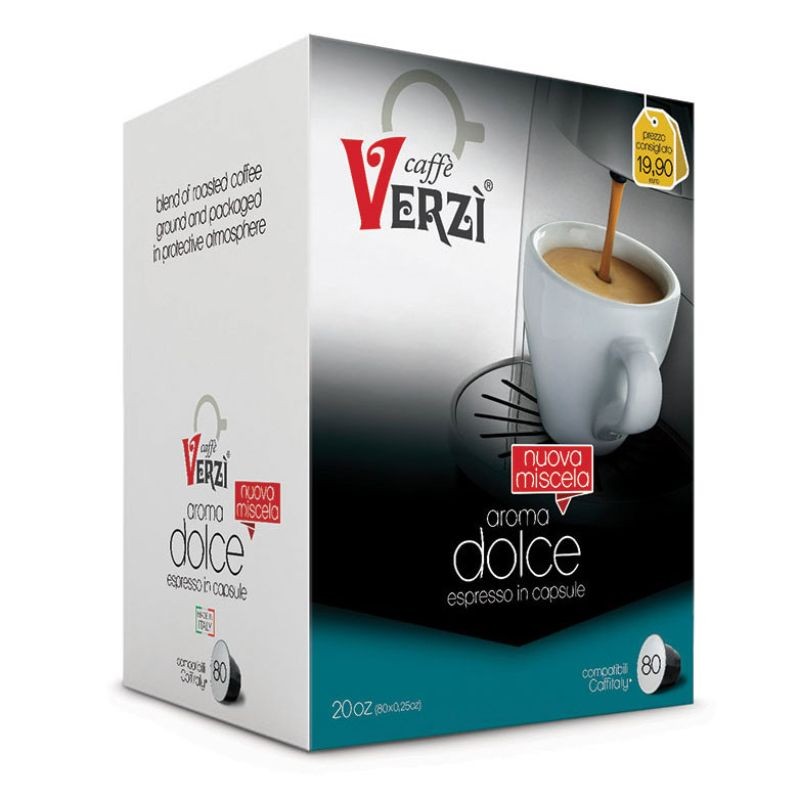 80 Capsule Aroma Dolce Verzì compatibili Caffitaly