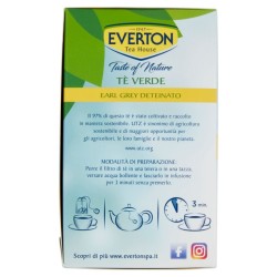 Everton Taste of Nature Tè Verde Earl Grey Deteinato 40 Filtri x 1,4 g