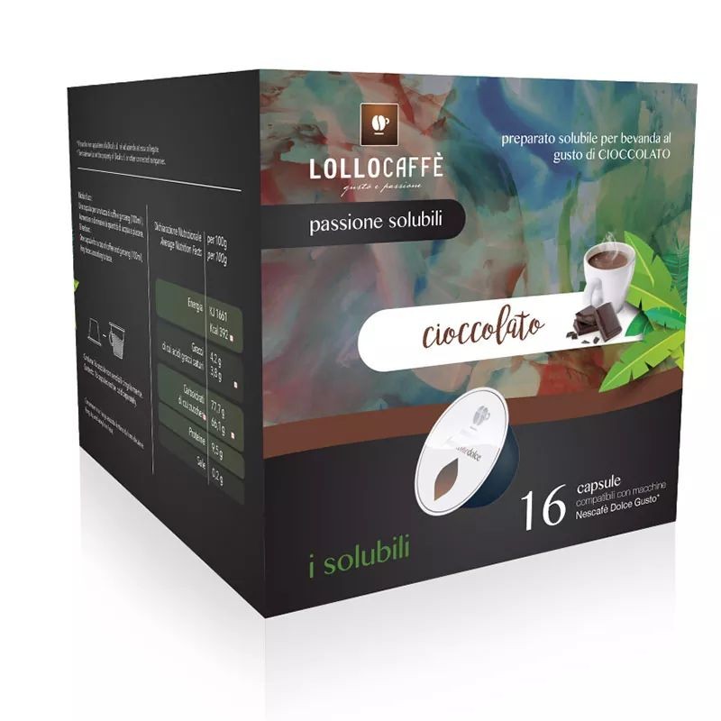 64 Capsule Cioccolato Lollo Compatibil Nestlè Dolce Gusto