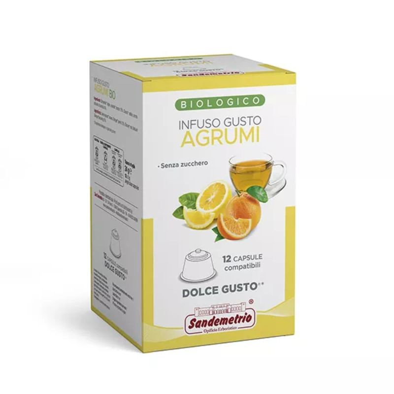 12 Kapsułek Herbaty Sandemetrio Agli Agrumi Kompatybilnych z Dolce Gusto.